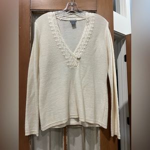 Cotton/mohair cream Ann Taylor sweater, size small